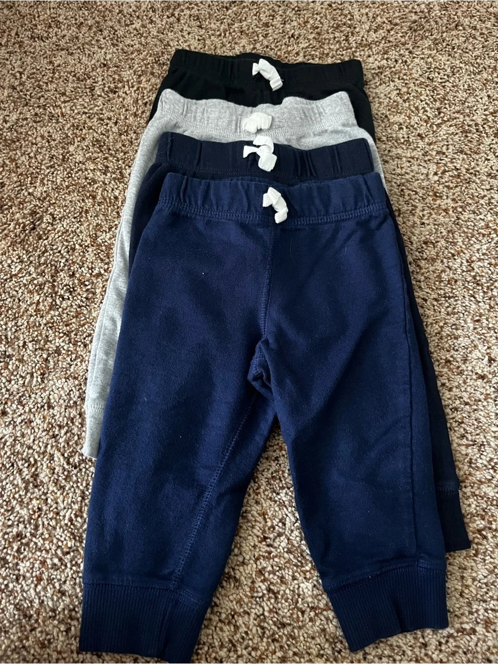 Carter's 4-pack Pull-On Joggers in Navy, Gray & Black